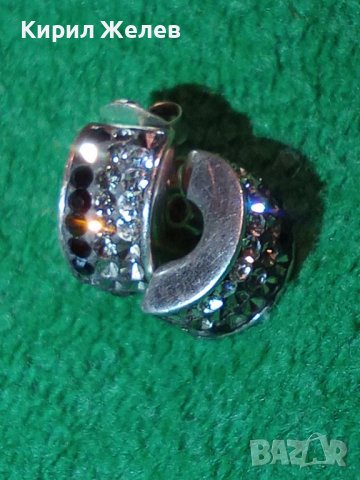 КРАСИВИ ВИНТИДЖ СРЕБЪРНИ ОБЕЦИ с ЦИРКОН и МАРКАЗИТ 925 СРЕБРО 20532, снимка 14 - Обеци - 32991397