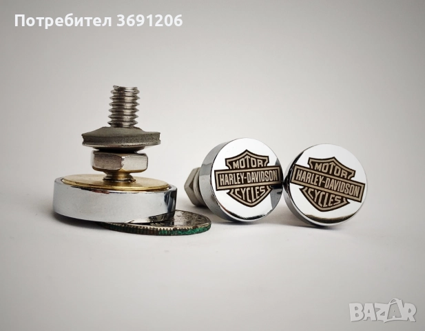 болт за седалаката с 2 болта за номер на мотор Харлей , Harley Davidson ,Sportster, снимка 3 - Части - 52477088