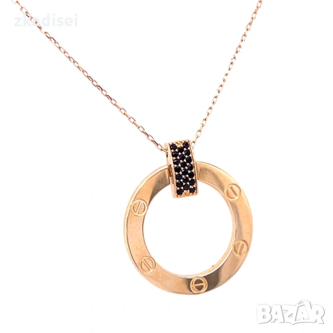 Златно колие Cartier 3,33гр. 46,0см. 14кр. проба:585 модел:36977-1, снимка 2 - Колиета, медальони, синджири - 53443618