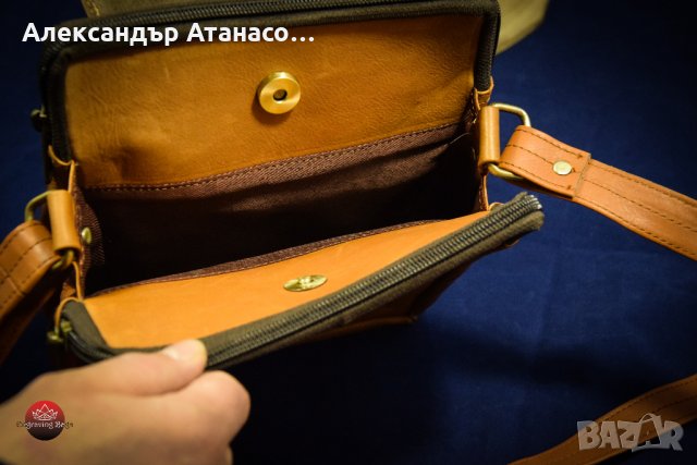 Персонализирана мъжка чанта от естествена кожа, снимка 6 - Чанти - 32611664