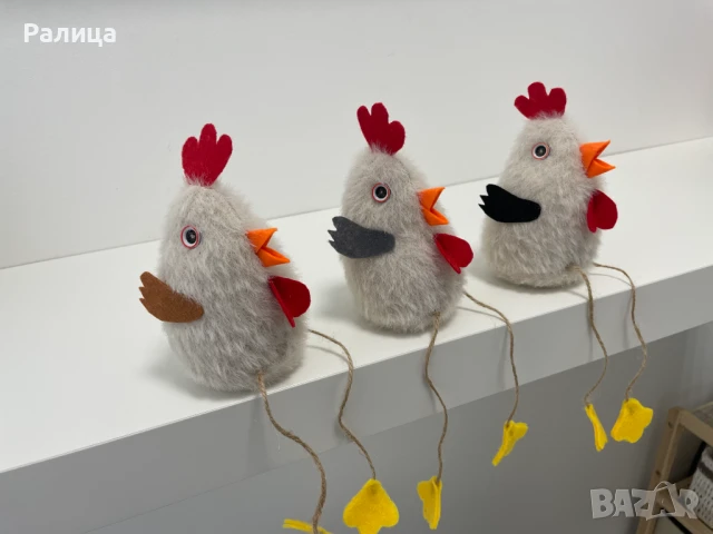 Великденски пиленца от плат, снимка 6 - Декорация за дома - 50699062