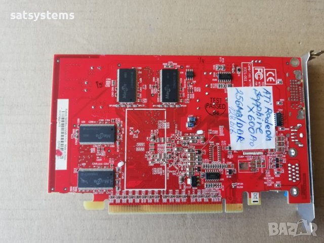 Видео карта ATi Radeon Sapphire X600 Pro 256MB DDR 128bit PCI-E, снимка 6 - Видеокарти - 31791820