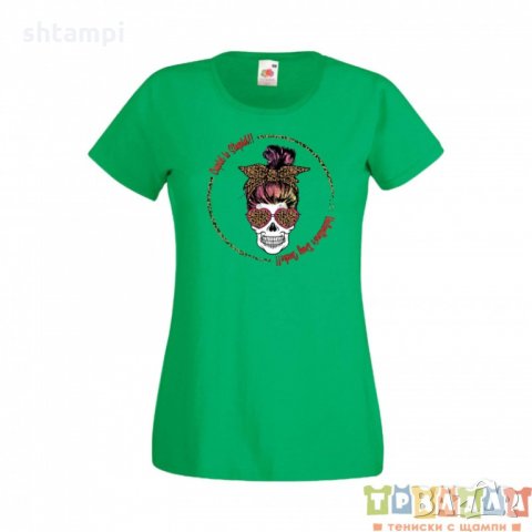 Дамска тениска Свети Валентин Valentines Day Skull Valentine's 10, снимка 2 - Тениски - 35621601