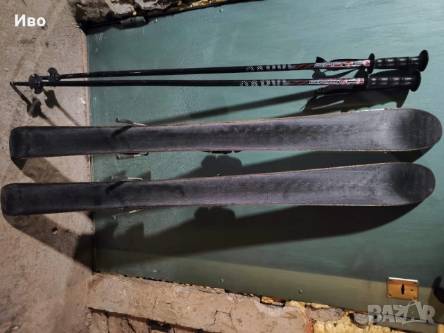 Детски ски комплект - ски 100см + обувки 21.5см + щеки , снимка 2 - Зимни спортове - 53374960