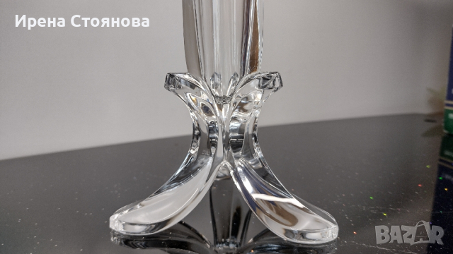 Кристална ваза d'Arques  France. Височина 22 см. Нова, в оригинална опаковка. , снимка 9 - Вази - 44852824