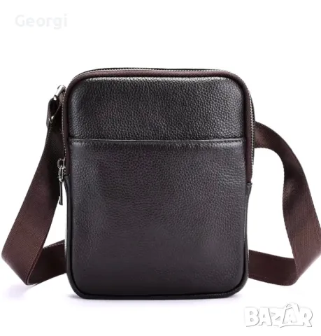 Елегантна, Изчистена Дисплей чантичка с Кафява луксозна естествена кожа !, снимка 2 - Чанти - 49304520