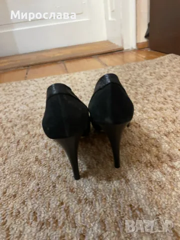 Черни обувки на ток , снимка 4 - Дамски обувки на ток - 48199700