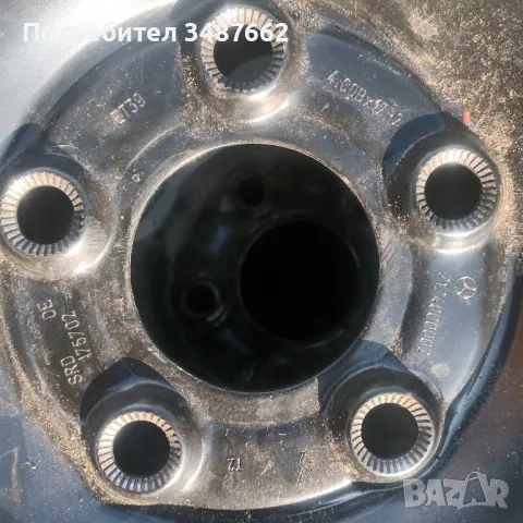 Патерица за Мерцедес Е200 155/70/17 Континентал 4j×17 ет39 5×112 ц.66.6мм , снимка 2 - Гуми и джанти - 48765266