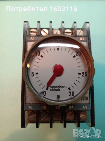 РЕЛЕ ВРЕМЕ ,,SPERECHER+SCH"  220V 6A. , снимка 6 - Друга електроника - 53072670