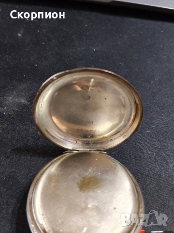 Швейцарски СРЕБЪРЕН джобен часовник 1901г. с позлата - 10 РУБИНА - ПРОМОЦИЯ, снимка 8 - Джобни - 48366603