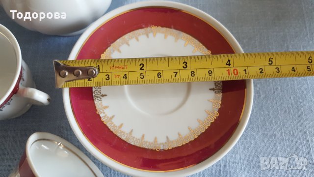 Сервиз  за кафе от фин немски порцелан - 15 части, снимка 6 - Сервизи - 33677253