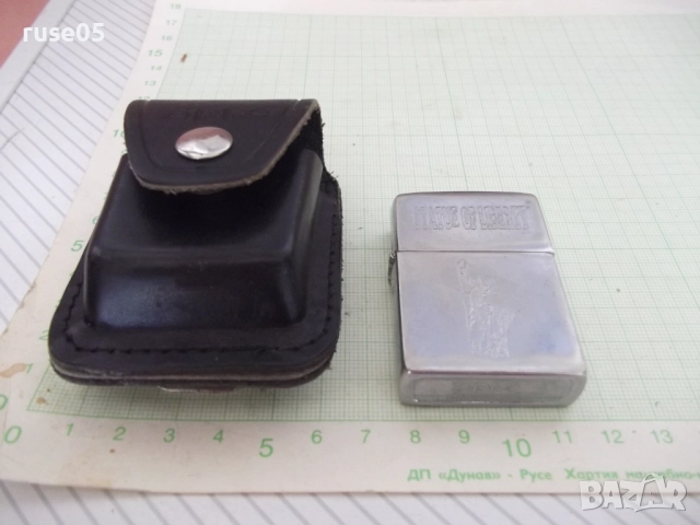 Запалка "ZIPPO" и калъф за запалка "ZIPPO" кафяв с клипс, снимка 2 - Колекции - 51772723