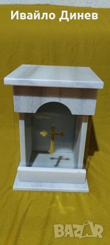 Фенери от мрамор Кавала и мрамор Мура с плъзгаща се вратичка, снимка 1