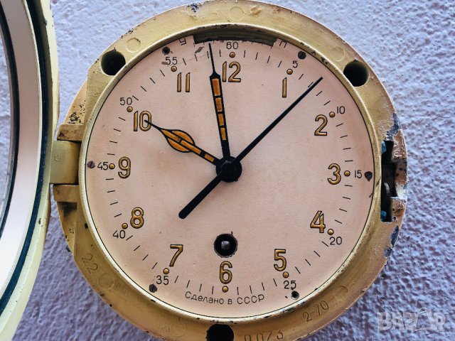 Корабен часовник военоморски сили СССР 1960г., снимка 4 - Стенни часовници - 27342180
