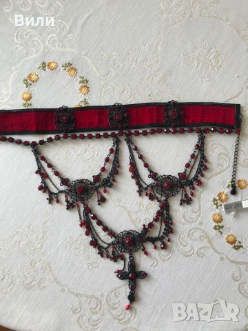 Pilgrim готик колие чокър, снимка 2 - Колиета, медальони, синджири - 53451333