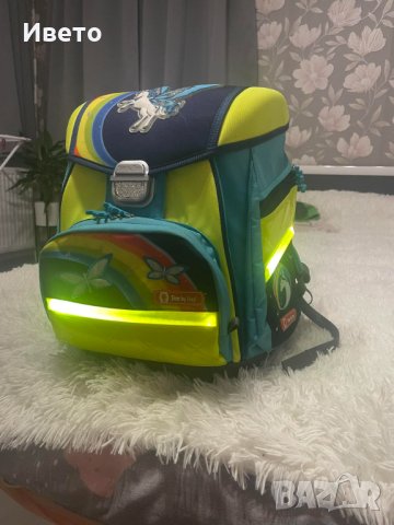 Ученическа раница, Светлоотразителна, Подплатени презрамки, 16 литра, 1,17 кг, Полиестер, снимка 8 - Раници - 43513094