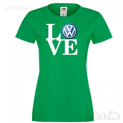 Дамска тениска VW LOVE Volkswagen, снимка 1 - Тениски - 32858430