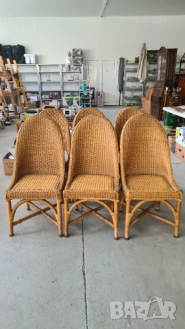 ратанов стол внос от Европа, снимка 9 - Столове - 50700032