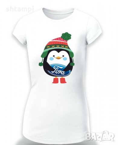 Дамска тениска FORD CHRISTMAS PENGUIN, снимка 6 - Тениски - 32838911