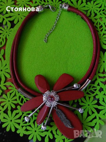 Дамско колие с цвете, снимка 8 - Колиета, медальони, синджири - 38461592