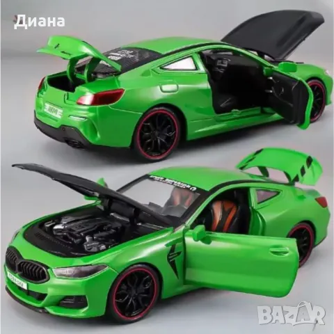 Автомобил BMW M8 с 3 реалистични звука и светлини – мащаб 1:24/3 ЦВЯТА, снимка 8 - Колекции - 48765237