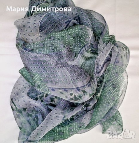 Шал въздушна коприна 190/47, снимка 3 - Шалове - 37340193