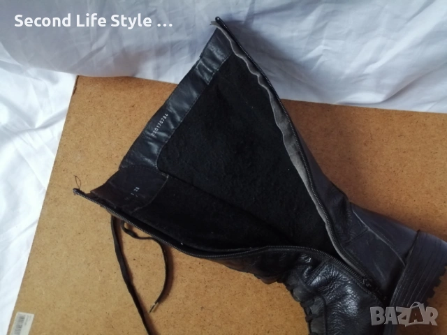 № 37 дамски ботуши с връзки естествена кожа, снимка 12 - Дамски ботуши - 53143409