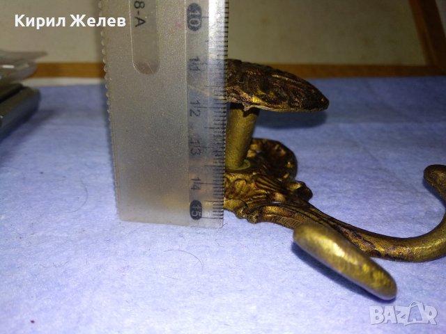 СТАРА КРАСИВО СТИЛНО ОРНАМЕНТИРАНА БРОНЗОВА РЕТРО ЗАКАЗАЛКА За ПОРТМАНТО 42762, снимка 4 - Антикварни и старинни предмети - 43827948