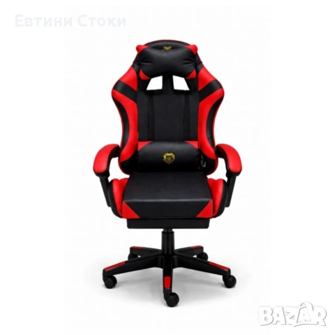 Ергономичен геймърски стол с масаж и поставка, снимка 6 - Столове - 53478821