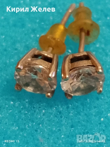 Шармантни сребърни обеци с ювелирно фасетиран чист планински кристал 39890, снимка 2 - Обеци - 52640524
