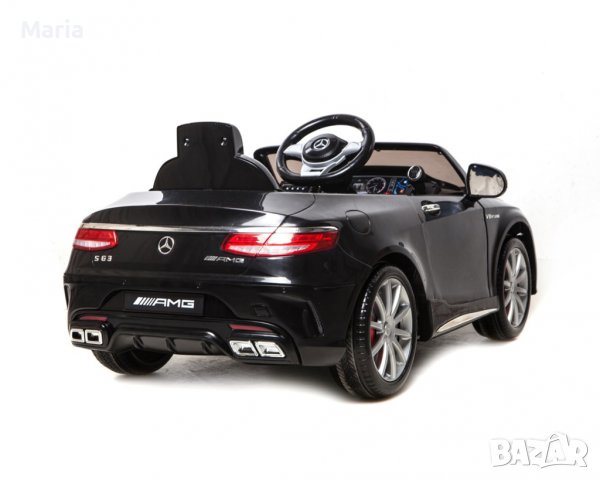 Акумулаторна кола Licensed Mercedes S 63 AMG Black SP, снимка 3 - Детски велосипеди, триколки и коли - 37661970