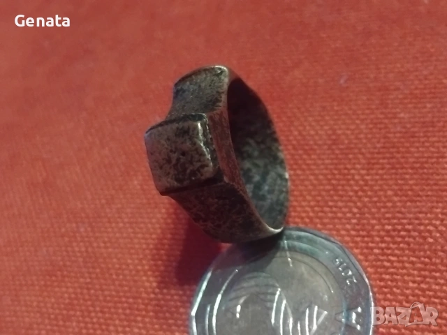 Стар пръстен месинг бронз , снимка 8 - Пръстени - 53019720