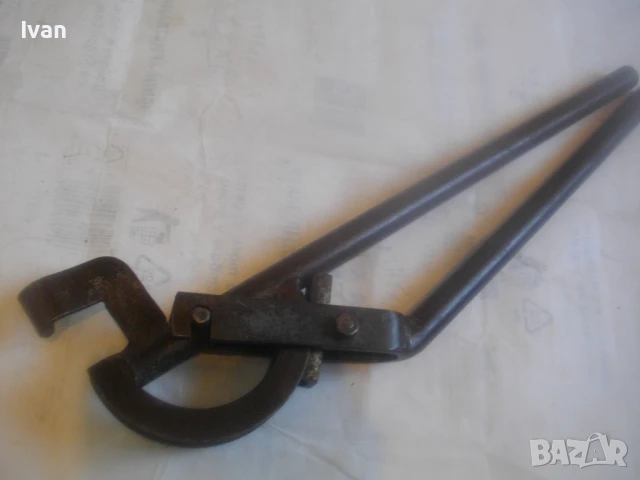13-15мм масивен ръчен ТРЪБОГИБ немски за огъване на метални тръби старо качество отличен 52см/2,0кг, снимка 3 - Други инструменти - 51311169