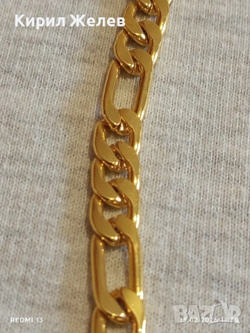 Красив ланец плетка тип КАРТИЕ златист цвят перфектно състояние много красив 51257, снимка 2 - Колиета, медальони, синджири - 53463769