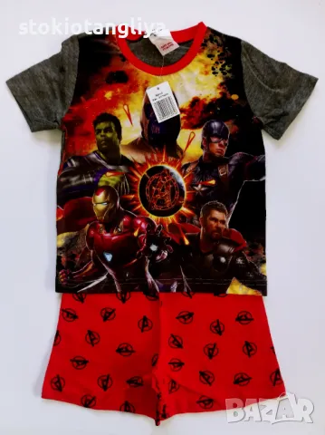 Лятна пижама, детски комплект, за момче Avengers, размер 3-4 г, 104 см