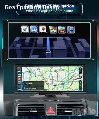 Нова 9.3 инча Безжичен Carplay Android GPS Навигация & DVR Камера Кола, снимка 4 - Аксесоари и консумативи - 43086218