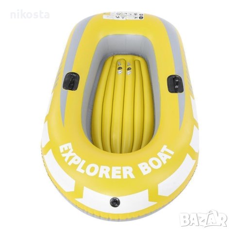 Едноместна надуваема каучукова лодка с PVC защита, помпа и гребла, снимка 2 - Водни спортове - 44057774