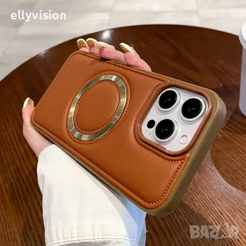 Луксозен магнитен гръб за IPhone 14/15/16, снимка 4 - Калъфи, кейсове - 48345767