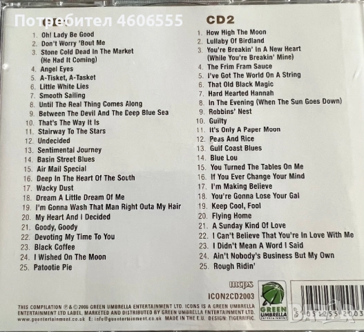 Двоен(2CD) албум на Ella Fitzgerald- "Icons", снимка 2 - CD дискове - 52550511