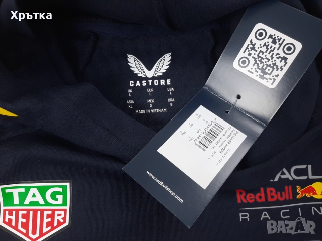 Red Bull Racing F1 Teamline Hoodie - Оригинален мъжки суитшърт, снимка 10 - Суичъри - 52727392