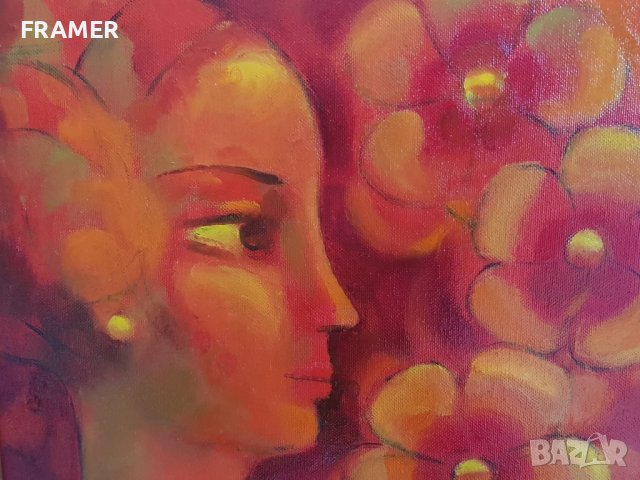 Тома Трифоновски 1939 - 2010 Пролет красива картина масло, снимка 3 - Картини - 38796440