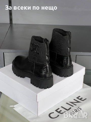 Celine Дамски Черни Боти Селин Код E1110, снимка 6 - Дамски боти - 52658112