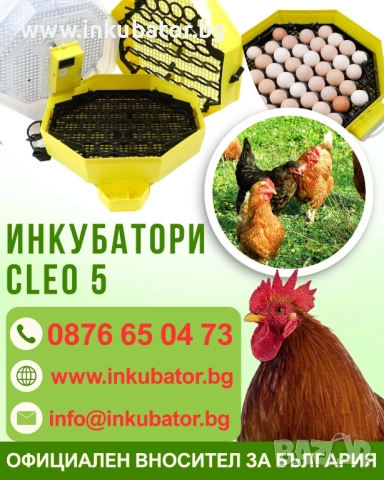 Румънски инкубатори с ръчно завъртане на яйцата Cleo 5, директен вносител