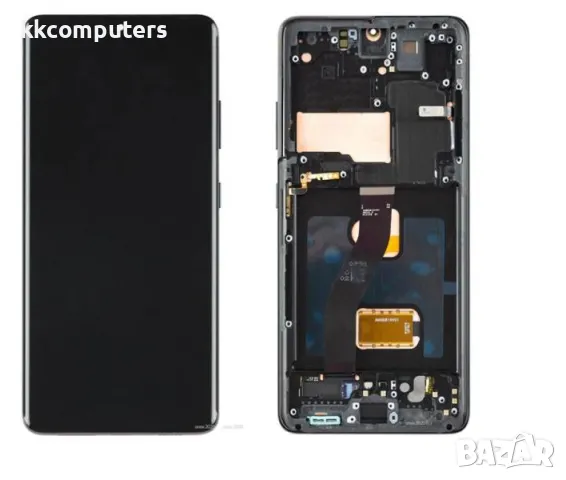 LCD Дисплей за Samsung SM-G998A S21 Ultra 5G 2021 / GH82-26035A / 26036A / Тъч скрийн / Черен / КЛАС