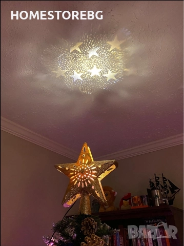 Коледен 3D прожектор за Елха 6 Визии - Звезда. Направи Коледата по шарена. Само за 39.99лв , снимка 3 - Прожектори - 52644105