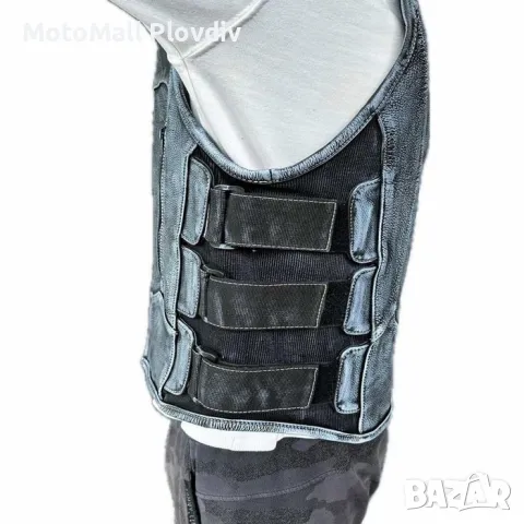 Кожен Мото ICON Елек Ретро Синьо Мотор Мото Чопър, снимка 4 - Аксесоари и консумативи - 49178502