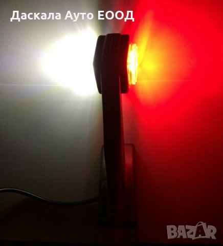 1 бр. ЛЕД LED рогчета габарити квадрат червено-бяло 12-24V , Полша, снимка 5 - Аксесоари и консумативи - 35563743