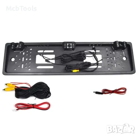 Стойка регистрационен номер с камера и два парктроник сензора