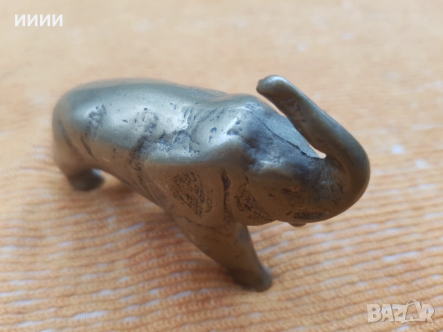Бронзова пластика статуетка слон, снимка 2 - Антикварни и старинни предмети - 53471775