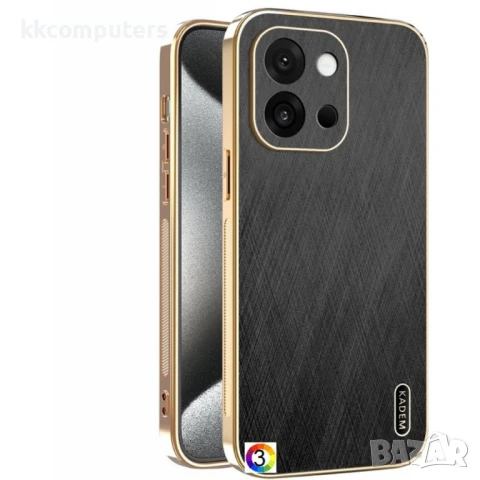 OnePlus 13s 5G / OnePlus 13T 5G KADEM Electroplating Silk Texture PU + TPU Калъф и Протектор, снимка 3 - Калъфи, кейсове - 51263553